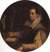 Lavinia Fontana Self-Portrait in the Studiolo France oil painting artist